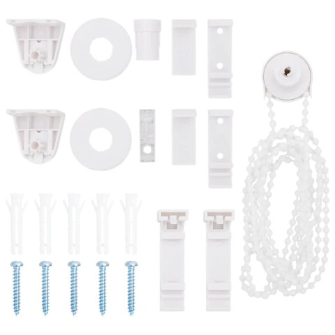 VidaXL Roleta zebra, czarna, szerokość tkaniny 40,9 cm, poliester