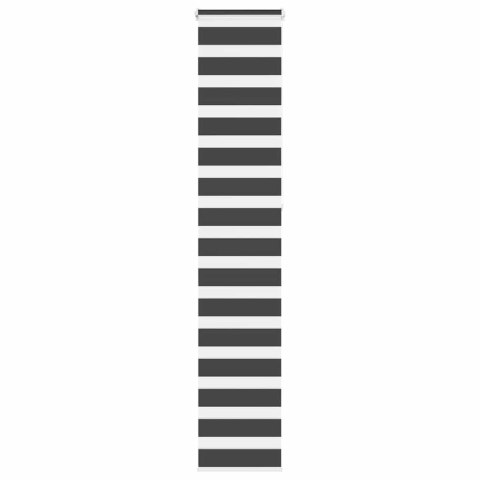 VidaXL Roleta zebra, czarna, szerokość tkaniny 40,9 cm, poliester