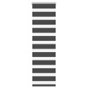 VidaXL Roleta zebra, czarna, szerokość tkaniny 45,9 cm, poliester
