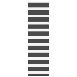 VidaXL Roleta zebra, czarna, szerokość tkaniny 45,9 cm, poliester