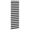 VidaXL Roleta zebra, czarna, szerokość tkaniny 85,9 cm, poliester