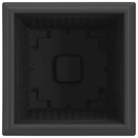 KWADRATOWA DONICZKA NA KWIATY 24 SZT. CZARNA 43X43X33.5CM