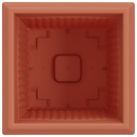 KWADRATOWA DONICZKA NA KWIATY 24 SZT. CZERWONY CEGLASTY