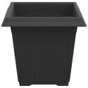 KWADRATOWA DONICZKA NA KWIATY 6 SZT. CZARNA 43X43X33.5CM