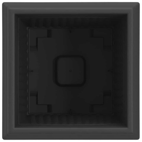 KWADRATOWA DONICZKA NA KWIATY 6 SZT. CZARNA 43X43X33.5CM