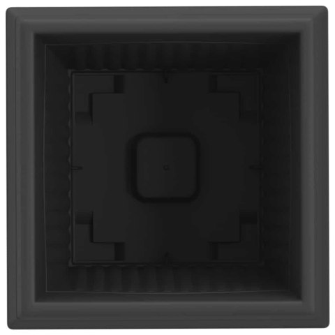 KWADRATOWA DONICZKA NA KWIATY 6 SZT. CZARNA 43X43X33.5CM