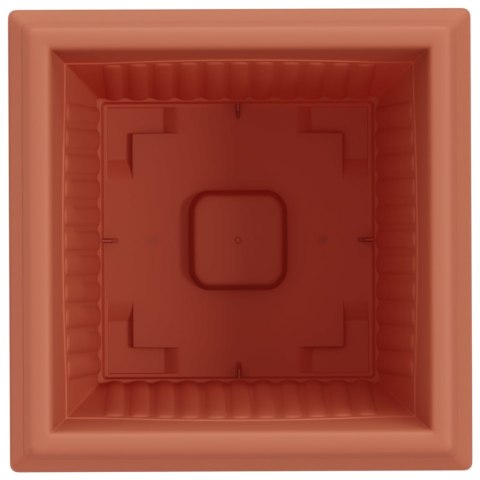 KWADRATOWA DONICZKA NA KWIATY 6 SZT. CZERWONY CEGLASTY