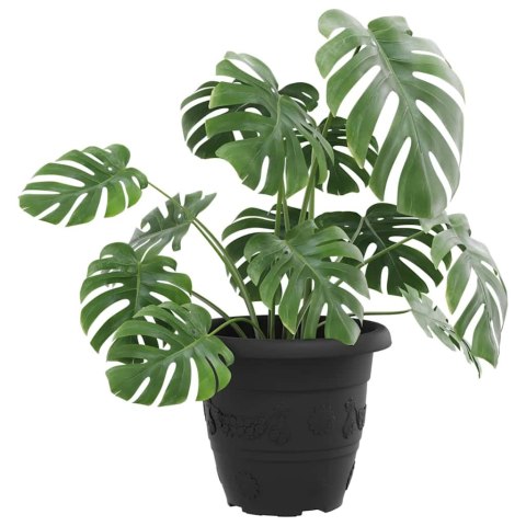 OKRĄGŁA DONICZKA NA KWIATY 24 SZT. CZARNA Ø 26X21.5CM