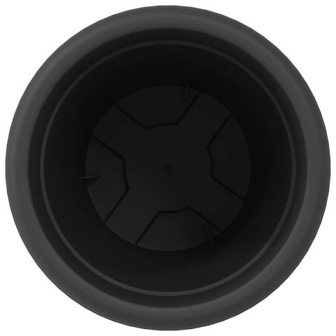 OKRĄGŁA DONICZKA NA KWIATY 24 SZT. CZARNA Ø 26X21.5CM