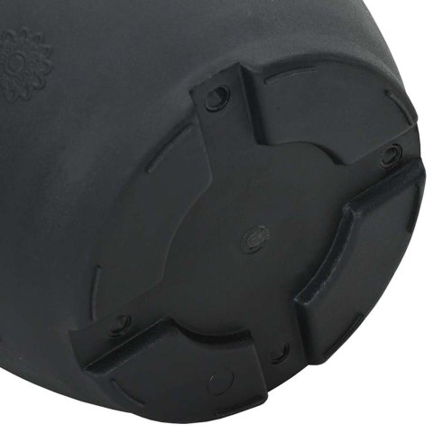 OKRĄGŁA DONICZKA NA KWIATY 24 SZT. CZARNA Ø 26X21.5CM