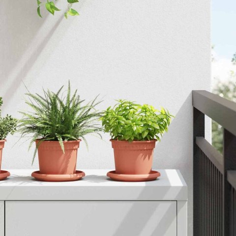 OKRĄGŁA DONICZKA NA KWIATY 24 SZT. CZERWONY CEGLASTY