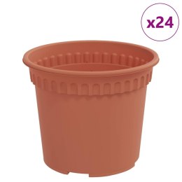 VidaXL Okrągła doniczka na kwiaty 24 pcs Czerwony ceglasty
