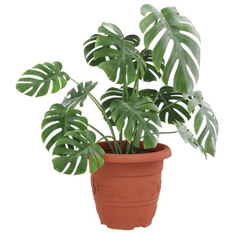 OKRĄGŁA DONICZKA NA KWIATY 24 SZT. CZERWONY CEGLASTY