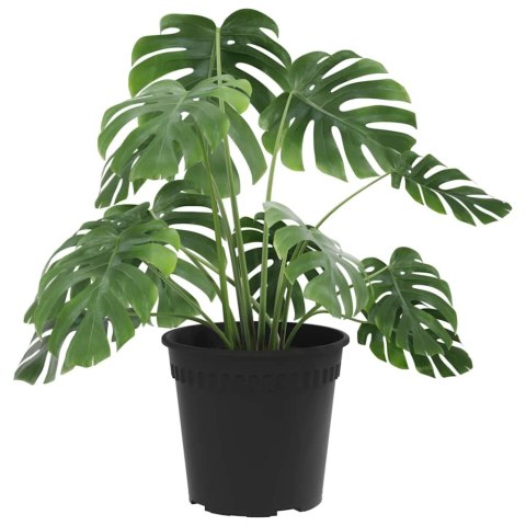 OKRĄGŁA DONICZKA NA KWIATY 6 SZT. CZARNA Ø 19X16CM