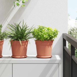 VidaXL Okrągła doniczka na kwiaty 6 pcs Czerwony ceglasty Ø 19 x 16 cm