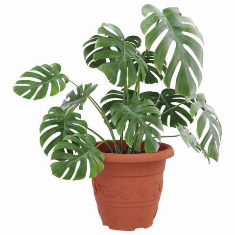 OKRĄGŁA DONICZKA NA KWIATY 6 SZT. CZERWONY CEGLASTY