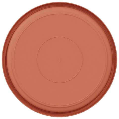 VidaXL Okrągły Talerzyk Kwiatowy 24 pcs Czerwony ceglasty Ø 14 x 2 cm