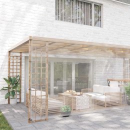 VidaXL Przezroczysta plandeka z oczkami 5x8 m PVC