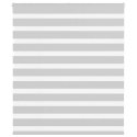 VidaXL Roleta zebra, jasnoszara, szerokość tkaniny 130,9cm, poliester