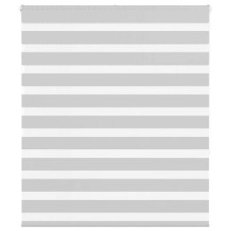VidaXL Roleta zebra, jasnoszara, szerokość tkaniny 130,9cm, poliester