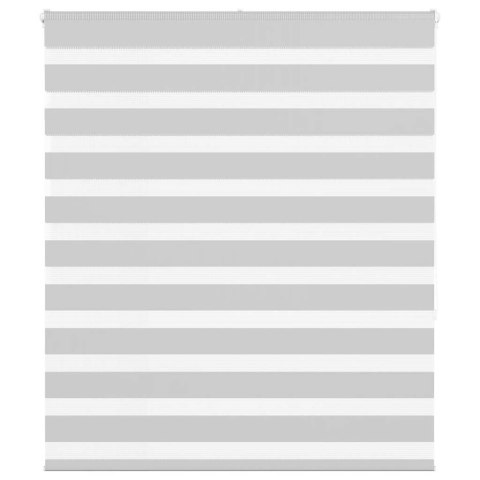 VidaXL Roleta zebra, jasnoszara, szerokość tkaniny 130,9cm, poliester