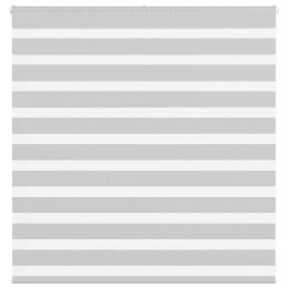 VidaXL Roleta zebra, jasnoszara, szerokość tkaniny 135,9cm, poliester