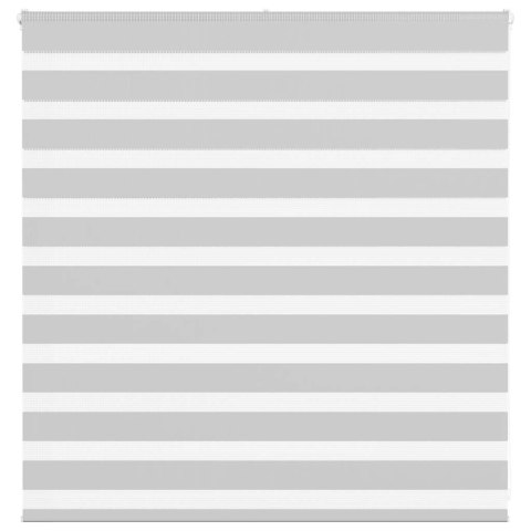 VidaXL Roleta zebra, jasnoszara, szerokość tkaniny 135,9cm, poliester