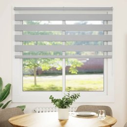 VidaXL Roleta zebra, jasnoszara, szerokość tkaniny 135,9cm, poliester