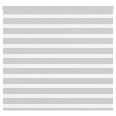 VidaXL Roleta zebra, jasnoszara, szerokość tkaniny 150,9cm, poliester