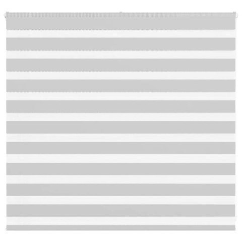 VidaXL Roleta zebra, jasnoszara, szerokość tkaniny 155,9cm, poliester