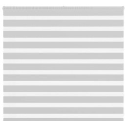 VidaXL Roleta zebra, jasnoszara, szerokość tkaniny 160,9cm, poliester