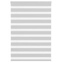 VidaXL Roleta zebra, jasnoszara, szerokość tkaniny 90,9 cm, poliester