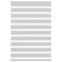 VidaXL Roleta zebra, jasnoszara, szerokość tkaniny 90,9 cm, poliester