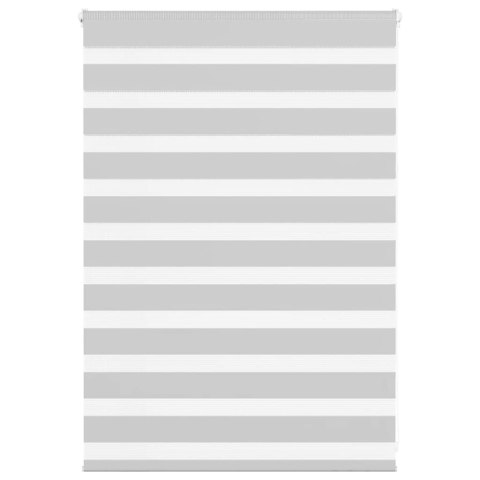 VidaXL Roleta zebra, jasnoszara, szerokość tkaniny 90,9 cm, poliester