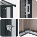 VidaXL Schowki ogrodowe Antracyt 103 x 74 x 200 cm Metal
