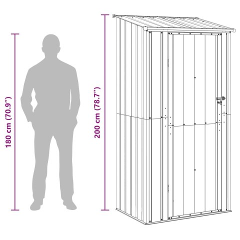 VidaXL Schowki ogrodowe Antracyt 103 x 74 x 200 cm Metal