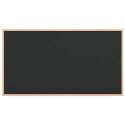 VidaXL Tablica kredowa z ramą z litego drewna sosnowego, czarna, 100x55 cm