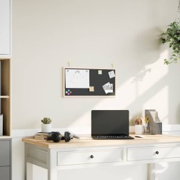 VidaXL Tablica kredowa z ramą z litego drewna sosnowego, czarna, 60x30 cm