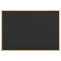 VidaXL Tablica kredowa z ramą z litego drewna sosnowego, czarna, 80x55 cm