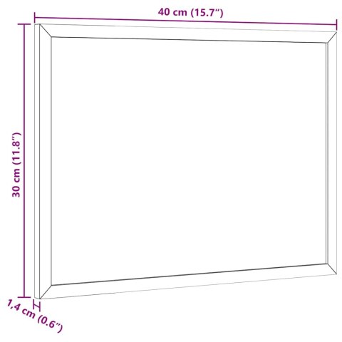 VidaXL Tablica magnetyczna z ramą z litego drewna sosnowego 40x30 cm
