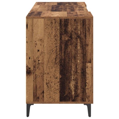 BIURKO Z 2 SZAFKAMI STARE DREWNO 140X50X75CM