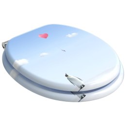 VidaXL Deska toaletowa Niebieski 43,8 x 37,8 cm Płyta MDF