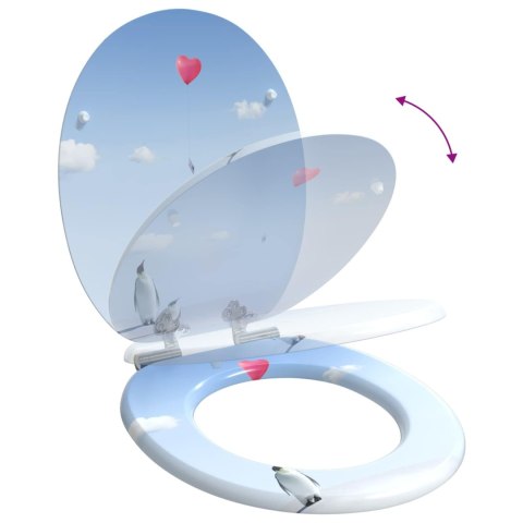 VidaXL Deska toaletowa Niebieski 43,8 x 37,8 cm Płyta MDF