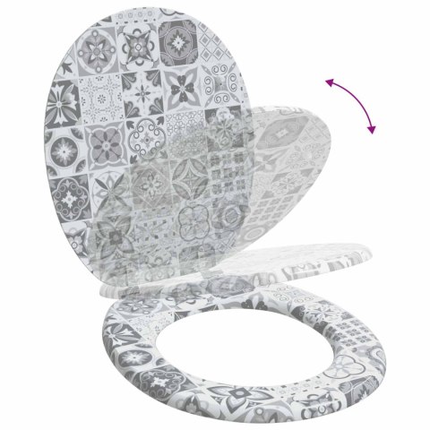 VidaXL Deska toaletowa Szary 43,8 x 37,8 cm Płyta MDF