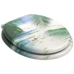 VidaXL Deska toaletowa Zielony 43,8 x 37,8 cm Płyta MDF