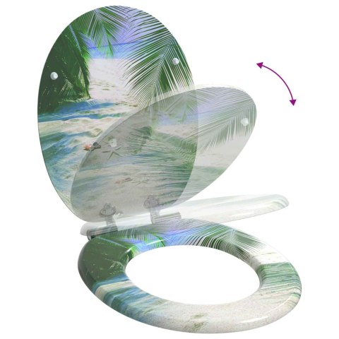 VidaXL Deska toaletowa Zielony 43,8 x 37,8 cm Płyta MDF