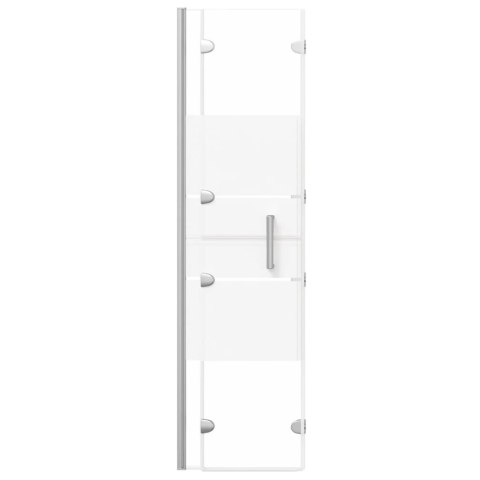 VidaXL Składana kabina prysznicowa, ESG, 100x140 cm, biała