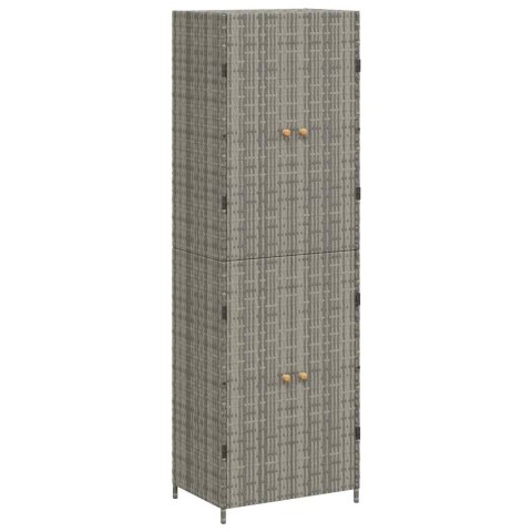 SZAFKA OGRODOWA SZARA 59X40X180CM RATTAN PE