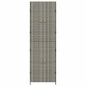 SZAFKA OGRODOWA SZARA 59X40X180CM RATTAN PE
