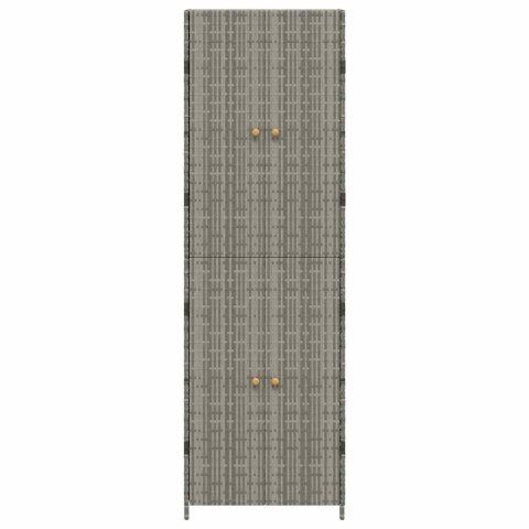 SZAFKA OGRODOWA SZARA 59X40X180CM RATTAN PE